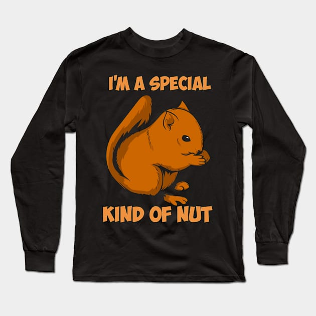 Squirrel - Special Kind Of Nut Long Sleeve T-Shirt by Shiva121